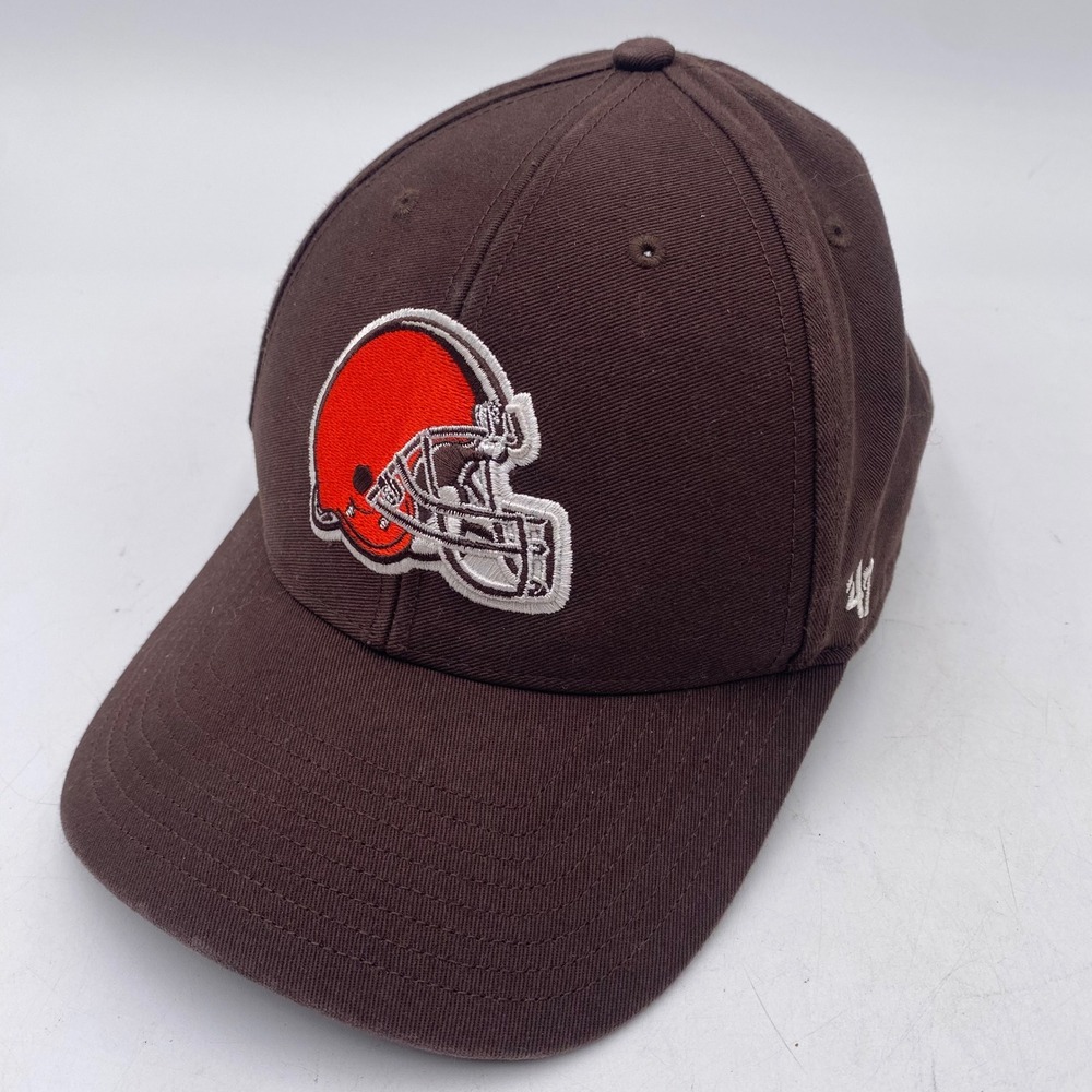 CLEVELAND BROWNS '47 Brand Clean Up Hat Cap OSFA Brown Helmet Logo NFL Football